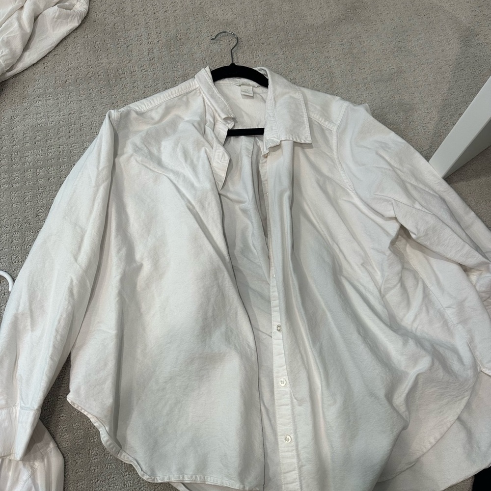 H&M Ivory Button-Up Shirt